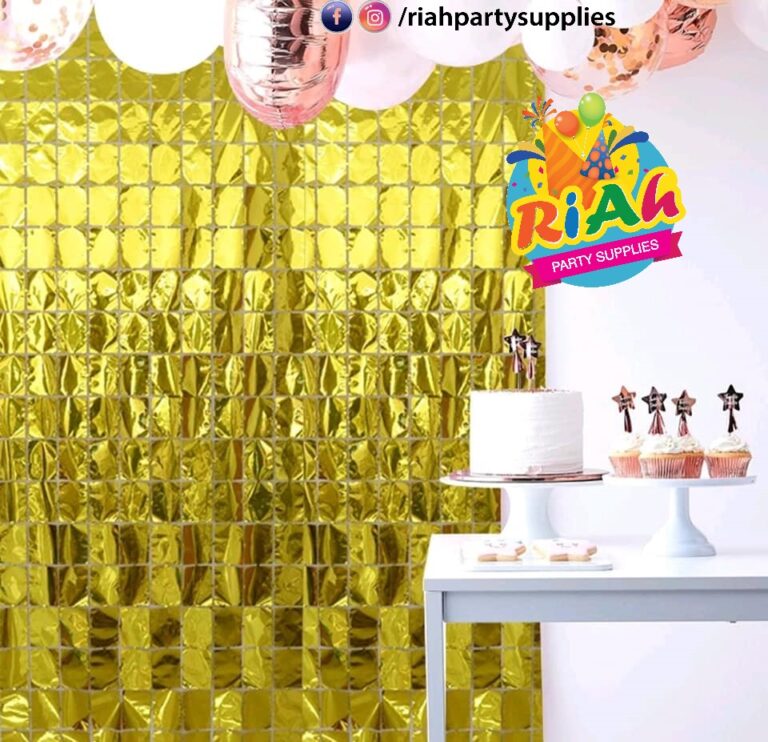 Square Foil Curtains Riah Party Supplies