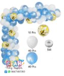 100 pcs Balloon Garland Kit - Light Blue and White
