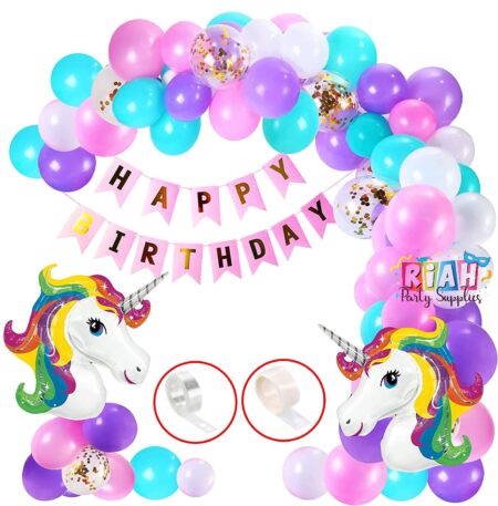 Unicorn Birthday Decoration Rainbow Pack