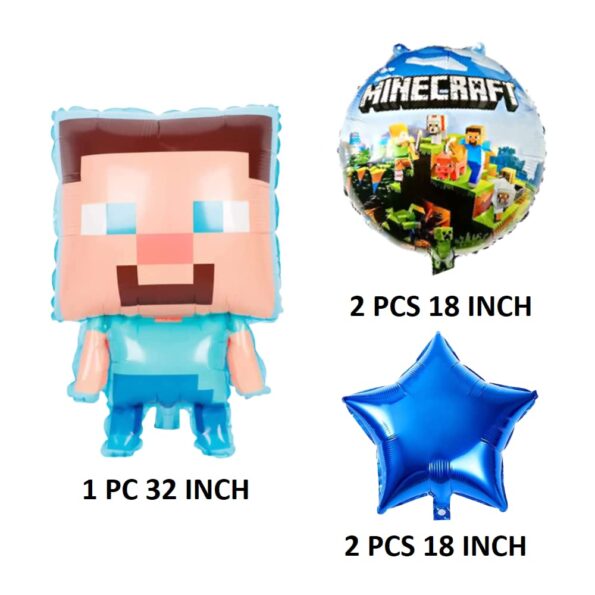5 Pcs Minecraft Foil Balloon Set