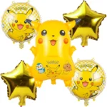 RPS-Pokemon-Birthday-5 pcs Foil Balloon Set