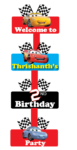 Cars theme Welcome Birthday Decoration Banner