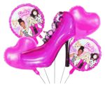 RPS-5Pcs-Barbie-Princess-Shoes-Foil-Balloon-Set-New-02