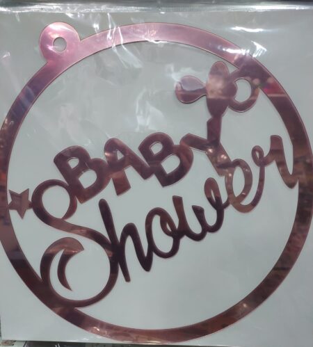 Baby Shower Acrylic Round Hoop Sign