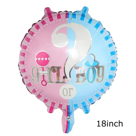 Boy Or Girl Foil Balloons Gender Reveal Decorations Supplies Baby Shower Pink Blue Balloon