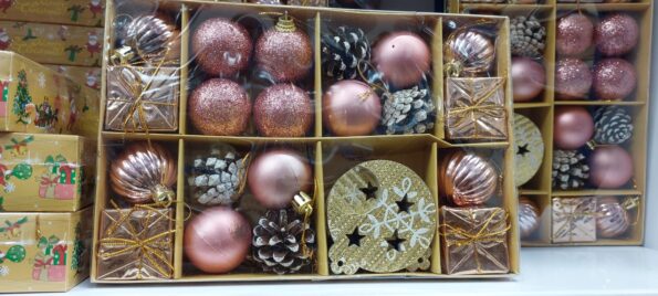 Rose Gold Christmas Ball Set of 22 Pieces-Christmas Decoration