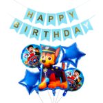 Paw Patrol Foil Set of 5 with Happy Birthday Blue