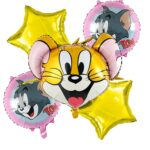 5 PCs Tom & Jerry Foil Balloon Set