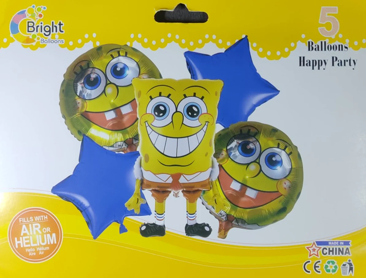 5PCs-SpongeBob-Foil-Balloon-Set-02 5 Pcs SpongeBob Foil Balloon set