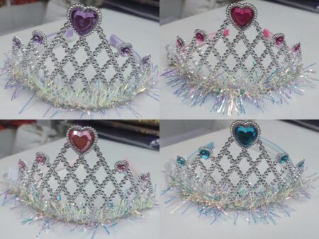 LED Tiara Crown Plastic Hairband Rhinestone Princess Headband