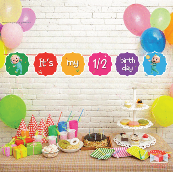 Half Birthday Banner for Half Birthday decorations at home