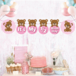 Teddy Bear Half Birthday Banner for Half Birthday