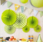 6pcs Paper Rosette Fan Decoration