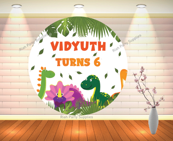 Customized Dinosaur Birthday Backdrop