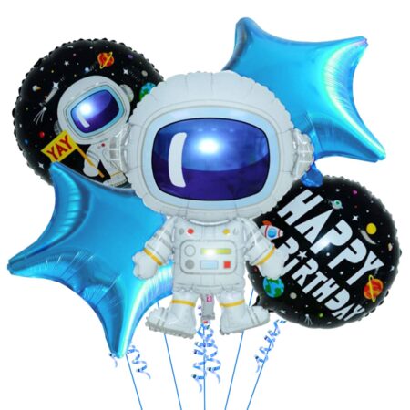 5 PCs Astronaut Space theme Foil Balloon Set 5 PCs Astronaut Space theme Foil Balloon Set for Space theme Birthday Decorations