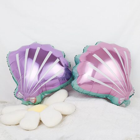 Shell Foil Balloon for Mermaid Birthday Decorations
