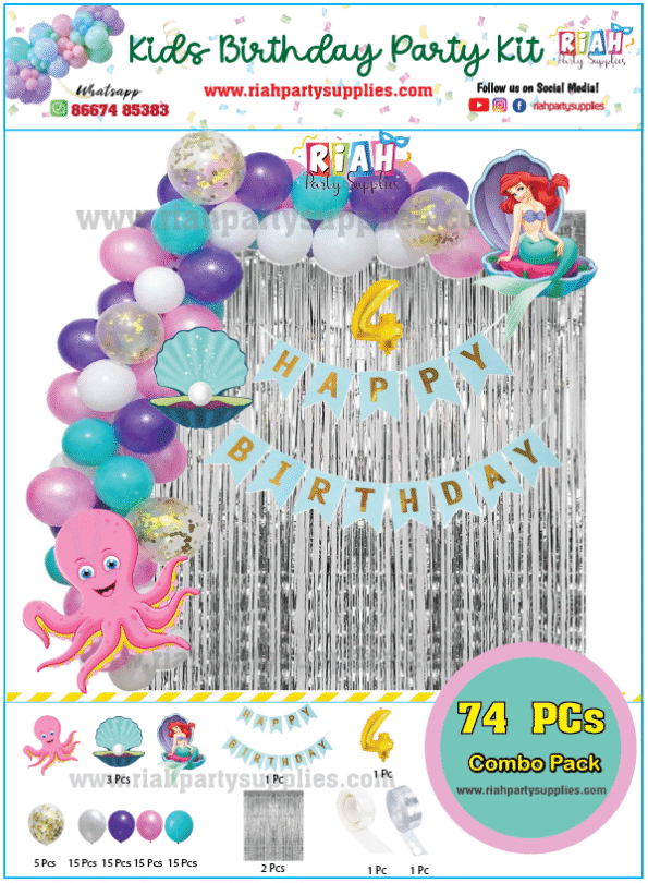 Mermaid theme Birthday Decoration Pack