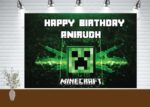 Customized 6x4 Minecraft Birthday Backdrop