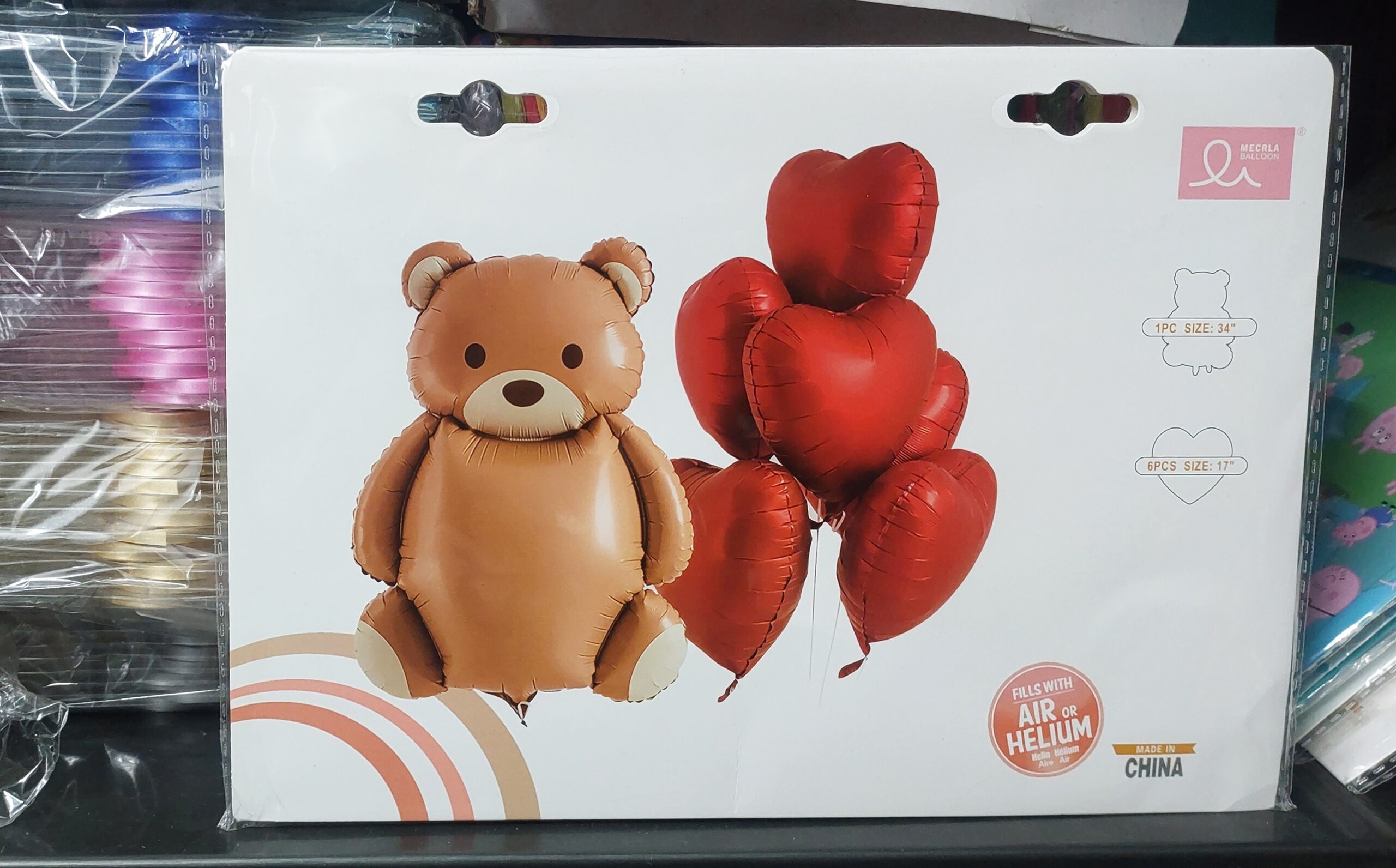 RPS-TeedyBear-Heart-Foil-Balloons Teddy Bear Heart Foil balloons