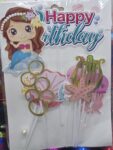 Happy Birthday Mermaid theme Cake Toppers Set