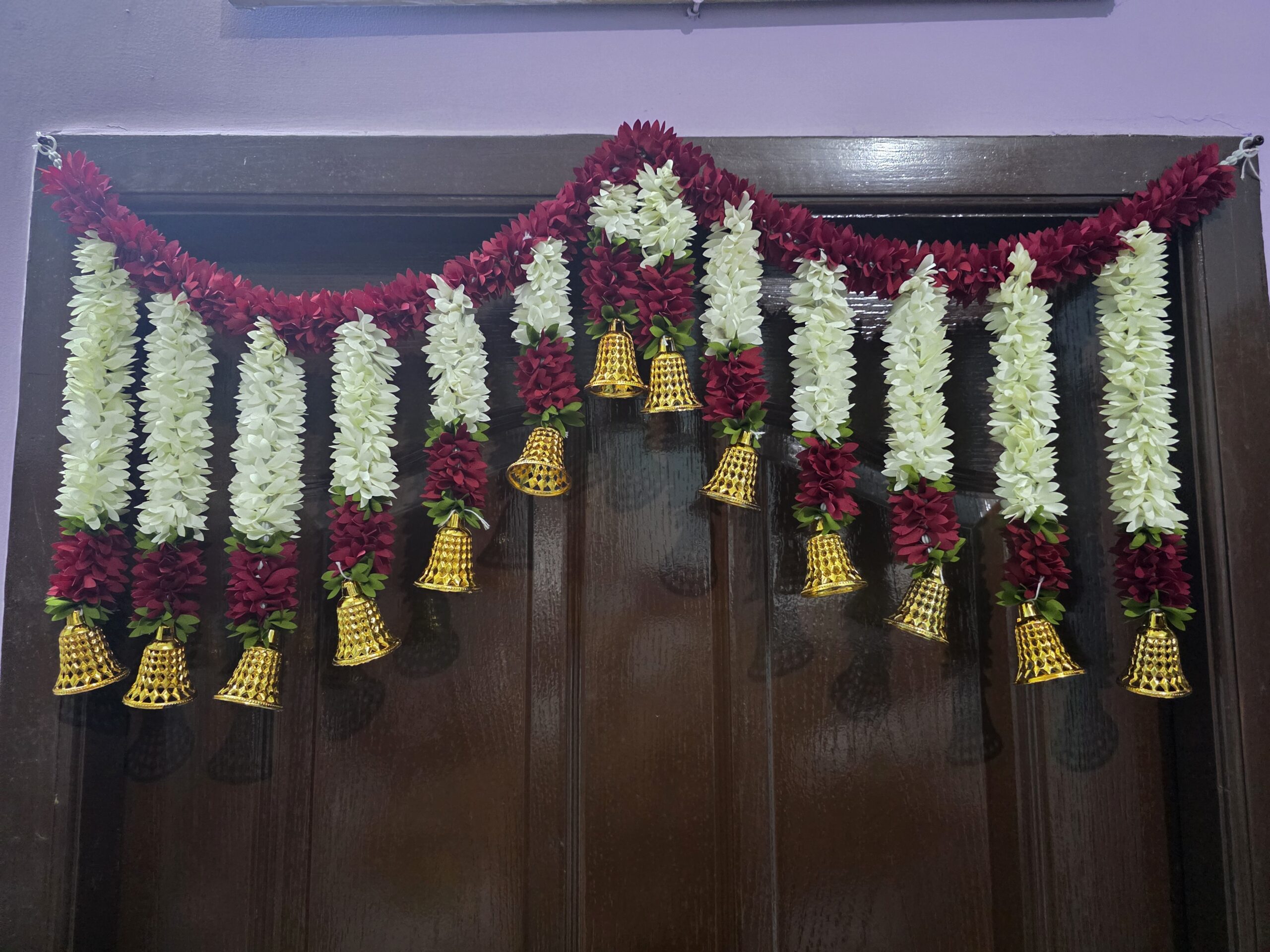 Maroon_Door_Toran Welcome Floral Door Toran