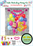 40 Pcs Masha and the Bear Birthday Decoration Pack